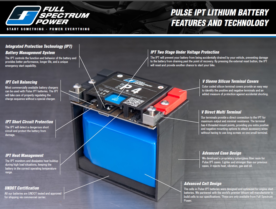 full spectrum power lithium battery pulse p3